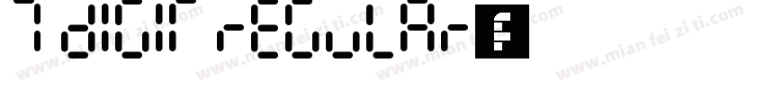 7 digit Regular字体转换